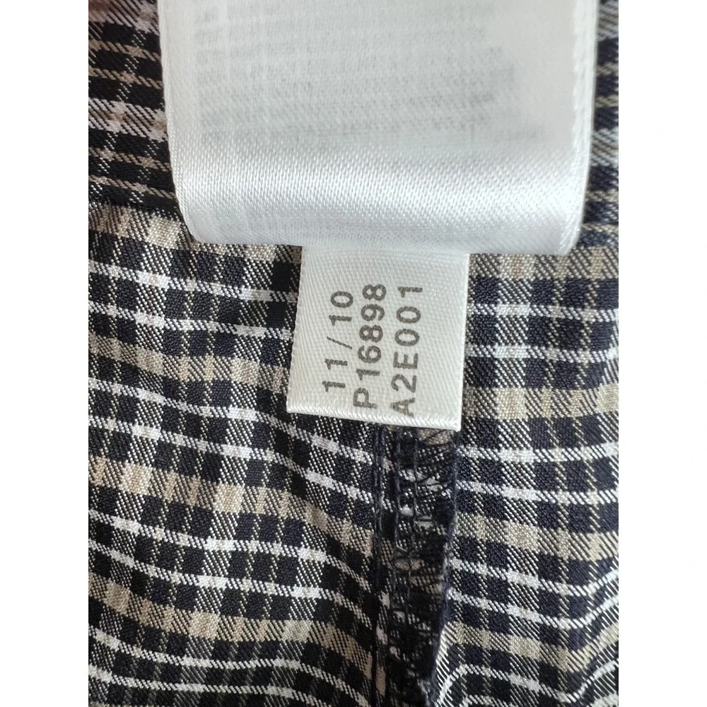 Adidas Golf Men's Lightweight Plaid Golf Shorts Size 34 Flat Front Black Khaki